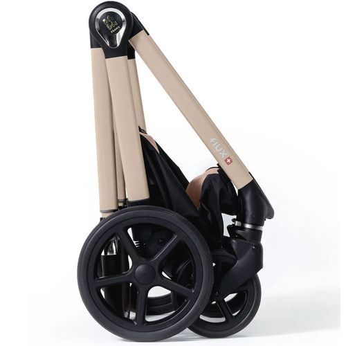 купить Детская коляска DadaPrams Carucior 2in1 Flux Beige + Adaptoare в Кишинёве 