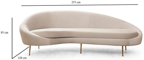 купить Диван Trendy Eses Stânga Bej, 120x85x255cm (3 locuri) в Кишинёве 