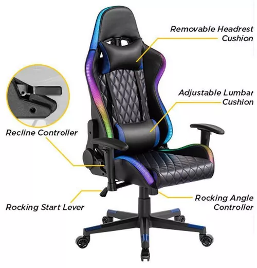 купить Офисное кресло Lumi CH06-30, Black, PVC Leather в Кишинёве 