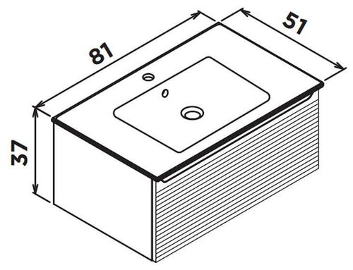 cumpără Dulap pentru lavoar Orka Mobila de baie ORKA Olbia 80 Kasmir mat în Chișinău 