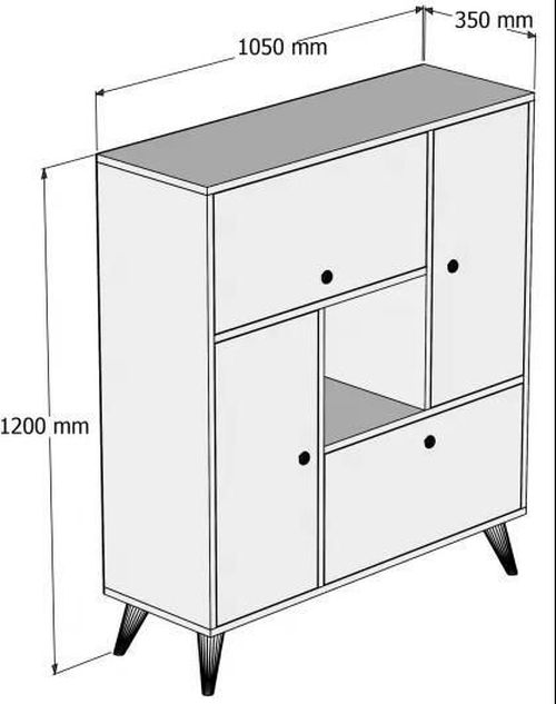 купить Комод Trendy Hercules 3100 105x120x35cm, multifunctionala (GTR006482) в Кишинёве 