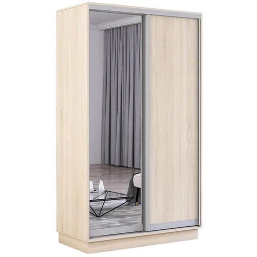 cumpără Dulap Mobildor-Lux Fox uși glisante din oglindă și PAL (120x60x240H cm) Sonoma în Chișinău 