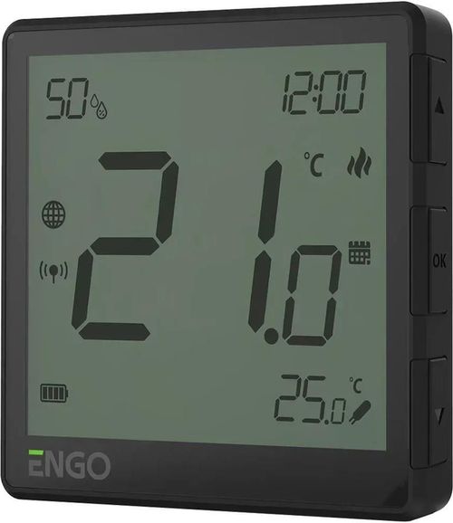 cumpără Termostat de cameră ENGO Controls EONE-BATB prin internet ZigBee cu baterie, black în Chișinău 