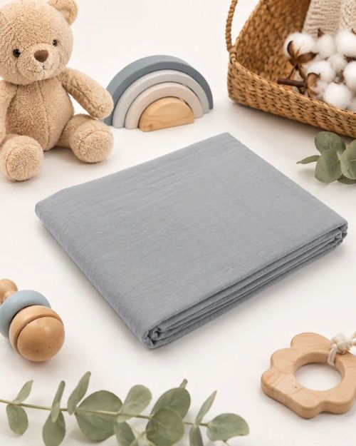 cumpără Accesoriu pentru înfășat PernaMea Fasa Muselina 2str 110x110cm Gri (PM.101559/2) în Chișinău 