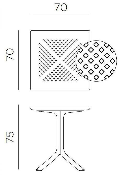 cumpără Masă Nardi CLIPX 70 ANTRACITE 40085.02.000 în Chișinău 