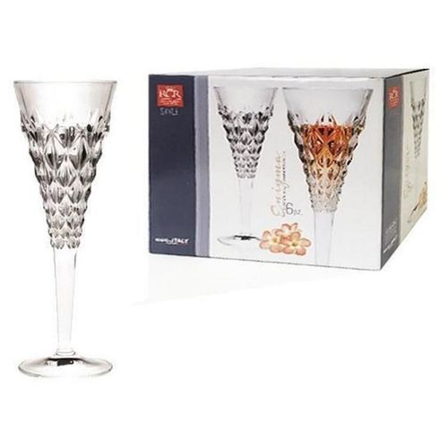 купить Посуда для напитков RCR 36630 Бокалы для шампанского Enigma 6шт, 210ml в Кишинёве 