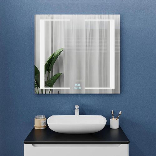 cumpără Oglindă baie Bayro Sirius 900x800 LED 3C touch c подогревом, часами и термометром în Chișinău 