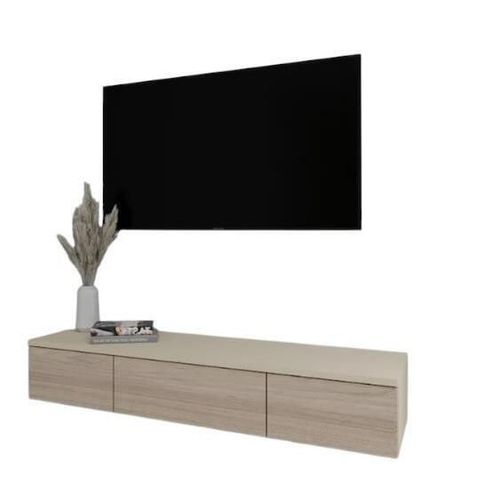 купить Тумба напольная для TV Smartex (16572) Т10 120 TV-Навесная Ivory+Stejar Deschis в Кишинёве 