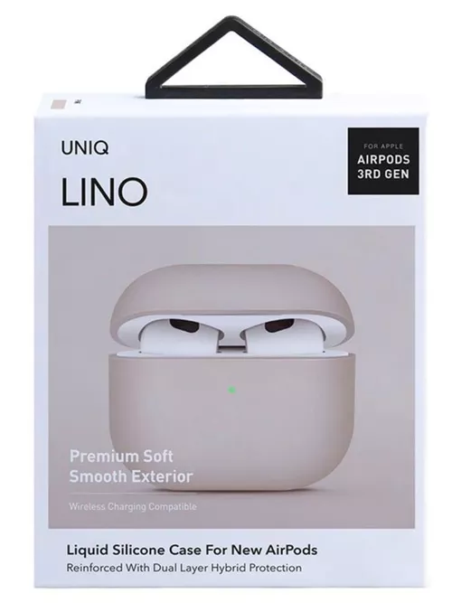 купить Чехол для наушников UNIQ Silicon Lino Hybrid Blush for AirPods 3rd Gen, Pink в Кишинёве 