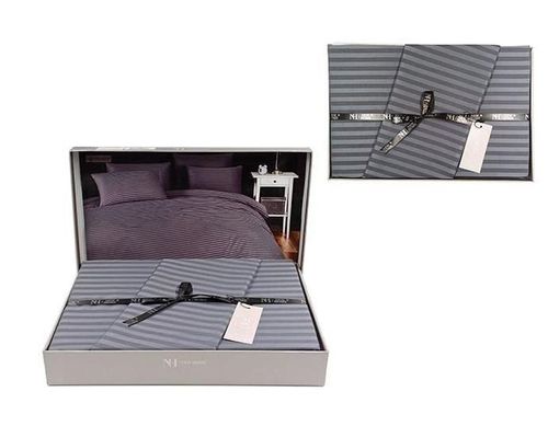 cumpără Lenjerie de pat Cotton Box Stripe Anthracite Satin (2 persoane) în Chișinău 