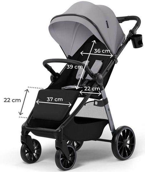 cumpără Сărucior pentru copii KinderKraft Grande 2 Moonlight Grey (KSGRAN02GRY0000) în Chișinău 