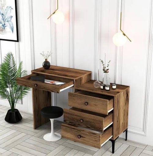 купить Туалетный столик Trendy Lizbon 553, орех, 124x84x40 см (туалетный столик) (GTR001462) в Кишинёве 