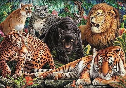 cumpără Puzzle Clementoni Puzzle 500 HQC Wild Cats (35584) în Chișinău 