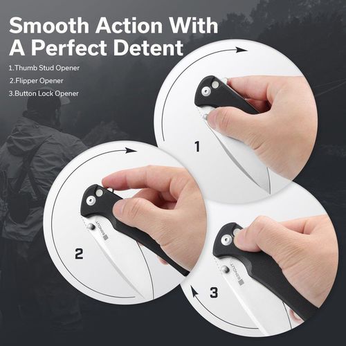 купить Нож походный Sencut S21007-5 Sachse, G10, Button Lock в Кишинёве 