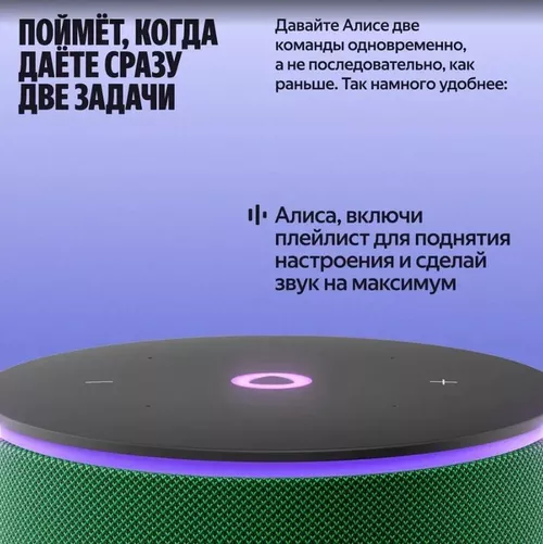 купить Колонка портативная Bluetooth Yandex YNDX-00059GRY Alisa Station Mini 3 Pro Grey в Кишинёве 