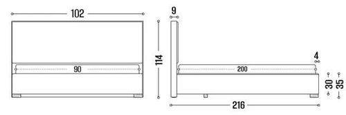 купить Кровать my-STYLE my-Taya 90x200 (P59D90M02) в Кишинёве 