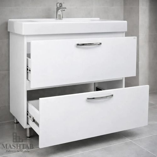 cumpără Dulap pentru lavoar Mashtab 11621 Agat cu 2 sertare 70cm Alb în Chișinău 