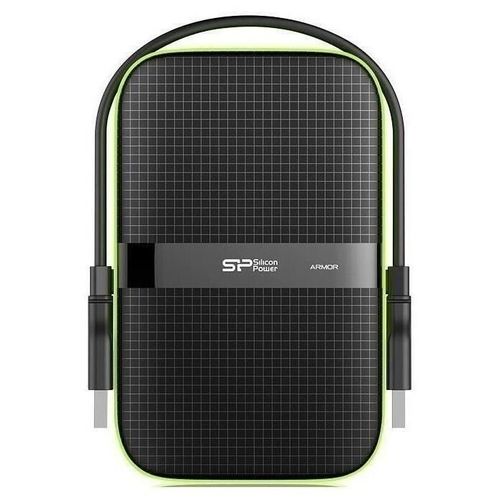 cumpără Disc rigid extern HDD Silicon Power SP010TBPHDA60S3K 1TB A60 Black/Green în Chișinău 