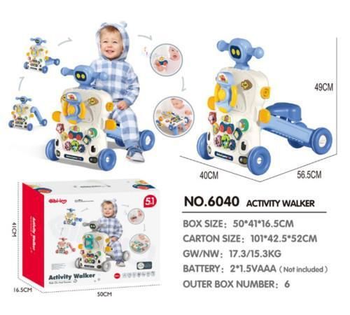 купить Ходунок Bibi-Irn 6040 premergator muzical 5in1 albastru в Кишинёве 