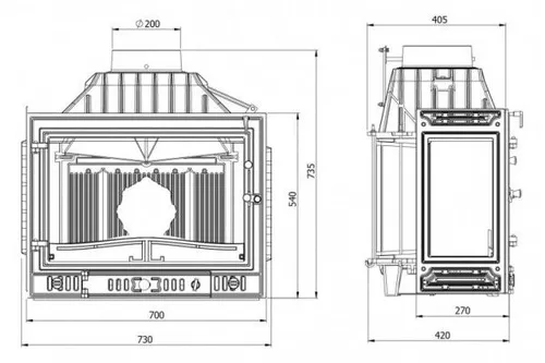 cumpără Șemineu de convecție KawMet W4 3 sides în Chișinău 