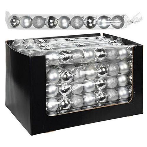 купить Новогодний декор Promstore 20350 Набор шаров 9x60mm серебрянных, пак в Кишинёве 