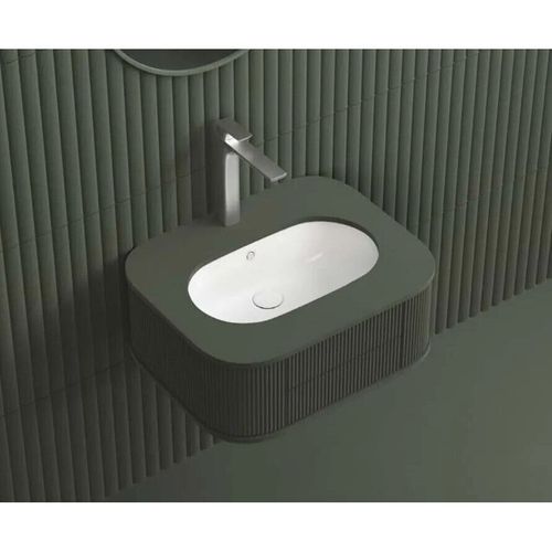 cumpără Lavoar Dremex Gelcoat IRIS Round 514x306x140 White Glossy în Chișinău 