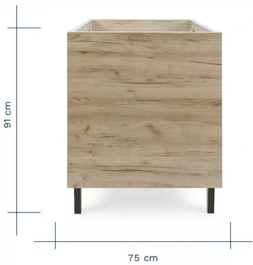 купить Кроватка Tutti Bambini 211081/3695 3 in 1 Como Oak & Slate Grey в Кишинёве 