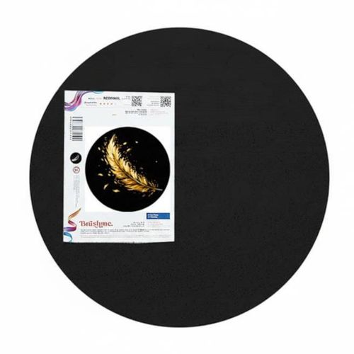 купить Картина по номерам BrushMe RCB00112M rotunda Black d30, Pene в Кишинёве 
