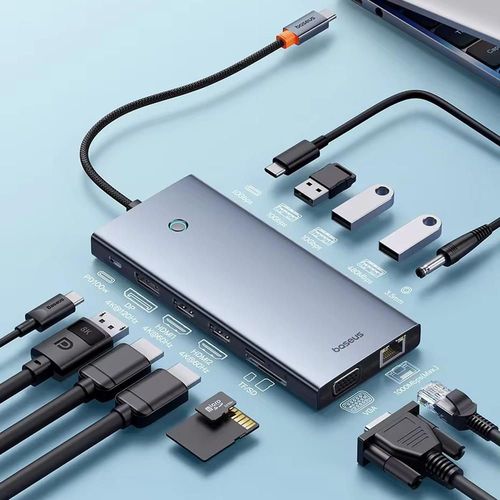 купить Переходник для IT Baseus B00053002811-01 13in1 Type-C, PortalJo Series, Space Gray в Кишинёве 