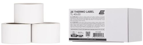 купить Офисный аксессуар 2E 2E-TL-40X30 Thermal Labels 40x30mm 500l (3 rolls) в Кишинёве 