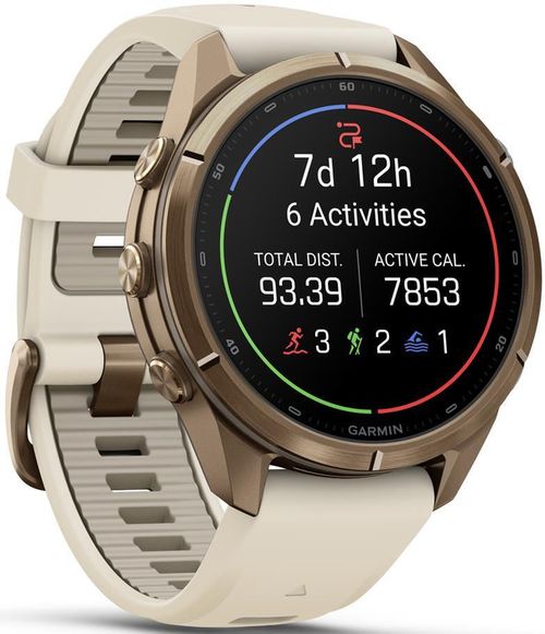 cumpără Ceas inteligent Garmin Fenix 9 Pro 43mm, GoldTi w/Crm/FrGry band (010-04335-26) în Chișinău 