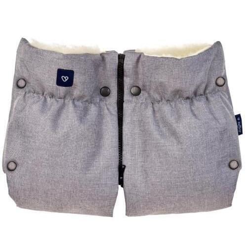 купить Аксессуар для колясок Zaffiro Муфта wool 38 x 26 cm Melange light grey в Кишинёве 