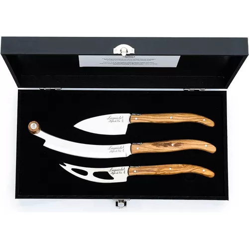 cumpără Set cuțite Laguiole Luxury Line 3 Cheese Knives Olive V2 set 3 buc. in cutie lemn în Chișinău 
