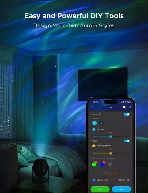 купить Декоративное освещение Govee Light Projector Star Light Projector (H6093011) в Кишинёве 