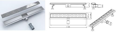 купить Душевой трап Mat|eco G001-600 Lines комплект в Кишинёве 