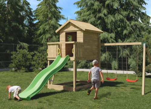 купить Детская площадка Fungoo GALAXY S with double swing / KDI impr. в Кишинёве 