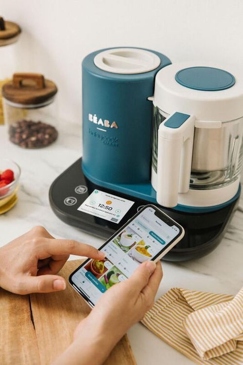купить Пароварка-блендер Beaba B916901 Babycook Smart + Wi-Fi Peacock Blue в Кишинёве 
