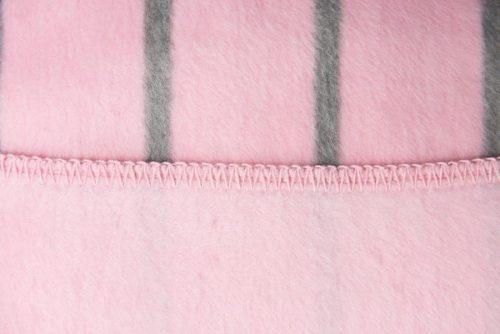 купить Детское постельное белье Zaffiro WZ Покрывало хлопок 100х150 Полосы розовый в Кишинёве 