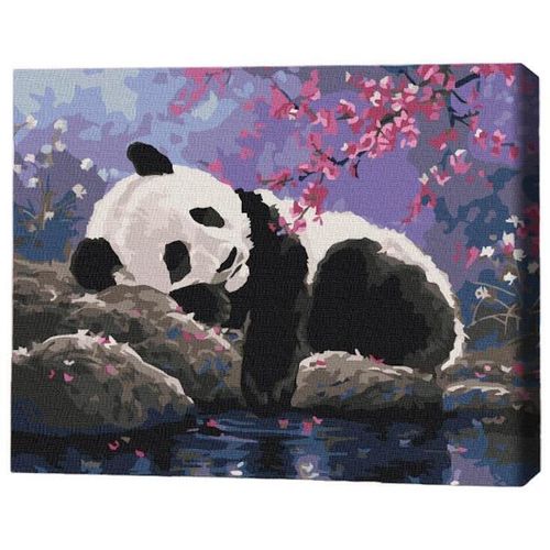 cumpără Tablou pe numere BrushMe RBS25108FC 30x40 сm (fără cutie) Somn dulce de panda în Chișinău 