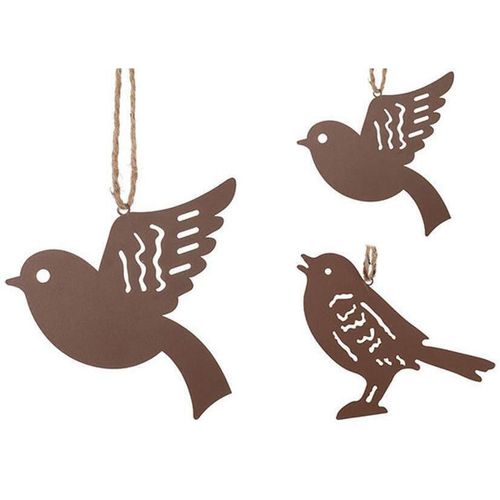 купить Новогодний декор Promstore 24834 Сувенир металлический Птица 15x10cm, коричневый в Кишинёве 