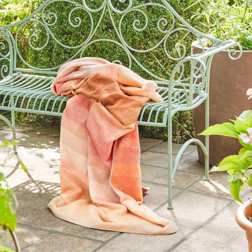 купить Домашний текстиль Ibena 1933/230 Jacquard Baumwolldecke Kitale mith GOTS Zertifikat Orange в Кишинёве 