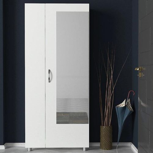 cumpără Mobilă pentru antreu Trendy Meyra, Alb, 80x185x29cm (GTR005913) în Chișinău 