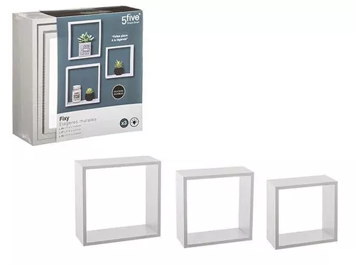 купить Полка декоративная 5five 50327 Fixy Куб 3ед: 30x30x11.7 27x27x11.7 24x24x11.7 в Кишинёве 