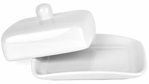 купить Контейнер для хранения пищи Tadar Ceramic White маслёнка в Кишинёве 