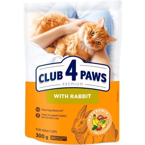 cumpără Hrană pentru animale de companie CLUB 4 PAWS 24230961 Hrană uscată Premium, pentru pisici adulte, iepure, 15x300 g în Chișinău 