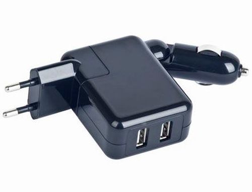 купить Gembird MP3A-UC-ACCAR2 USB travel charger for tablets, phones, mp3 players, Power output: 5 V/ 2 A (incarcator universal/универсальное зарядное устройство для планшетов и смартфонов) в Кишинёве 