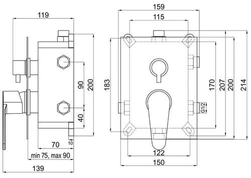 купить Смеситель для душа Ferro EDGE BOX36051RX.0 в Кишинёве 