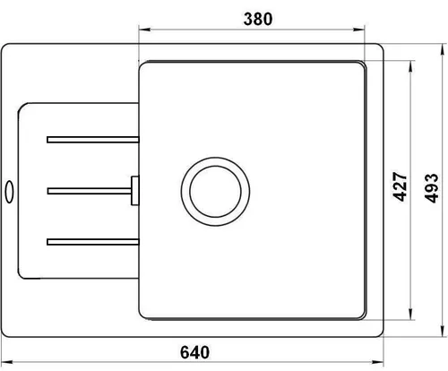 cumpără Chiuvetă bucătărie Tornado EVA 640*493 Black în Chișinău 