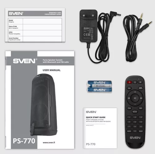 cumpără Boxă portativă Bluetooth Sven PS-770 Black în Chișinău 