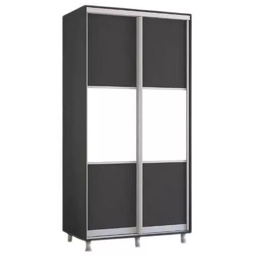 cumpără Dulap Mobildor-Lux Aron-P 1.0m-1.8m uși glisante din PAL orizontal (120x60x200H cm) Anthracite în Chișinău 